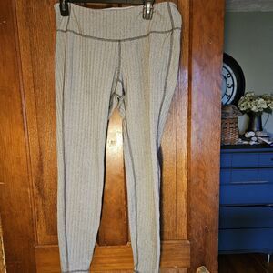 Old Navy Size L Go-Dry Chevron Compression Leggings Active Black Athleisure